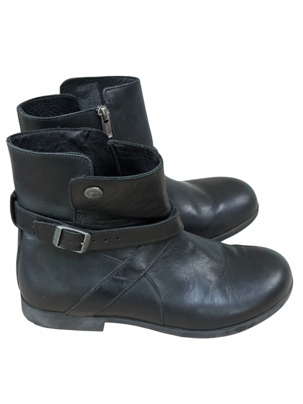 Birkenstock Collin’s Black Leather Slip-On boots size 37 Regular